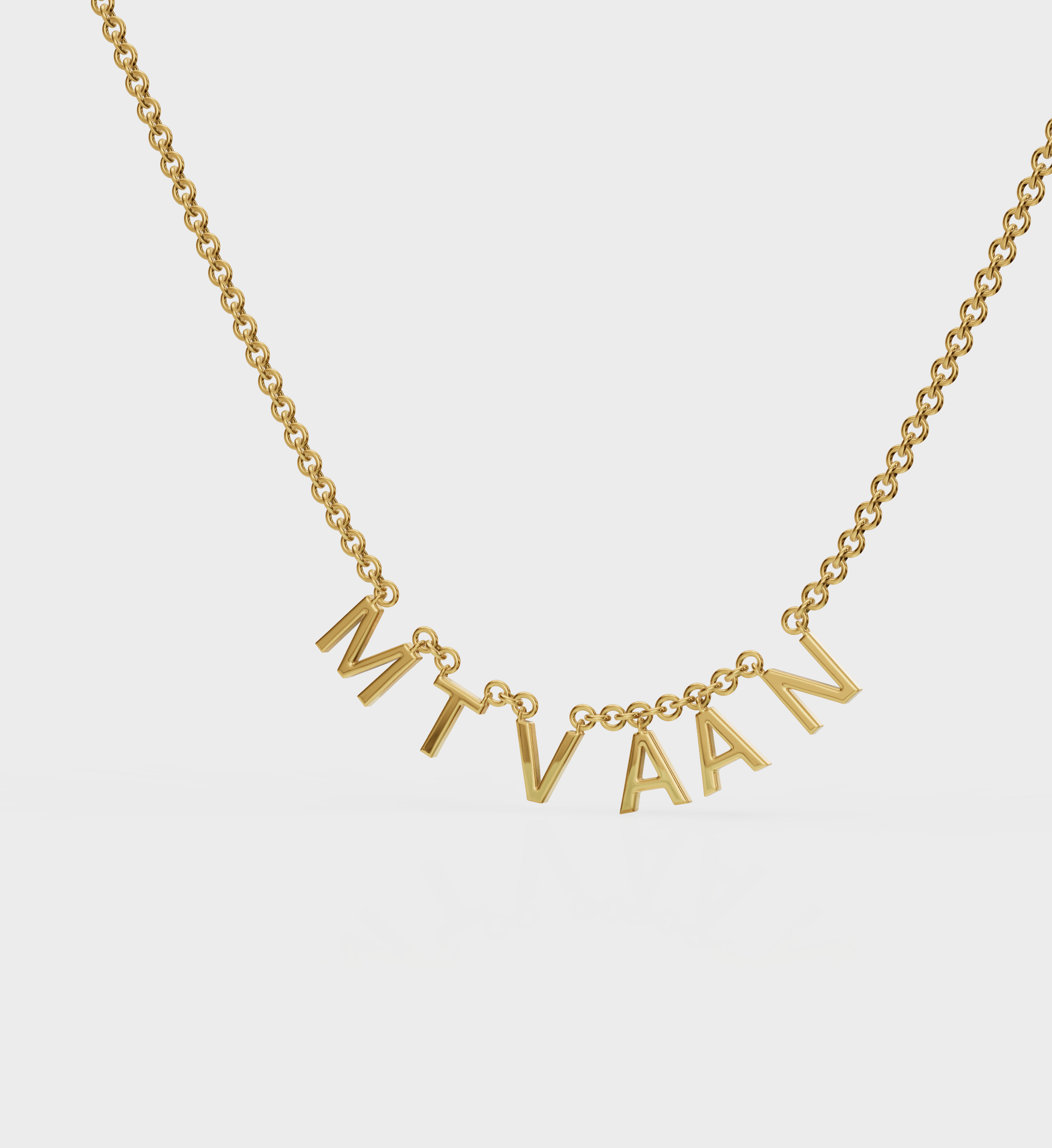 Debasree Banerjee in Customised Name Necklace