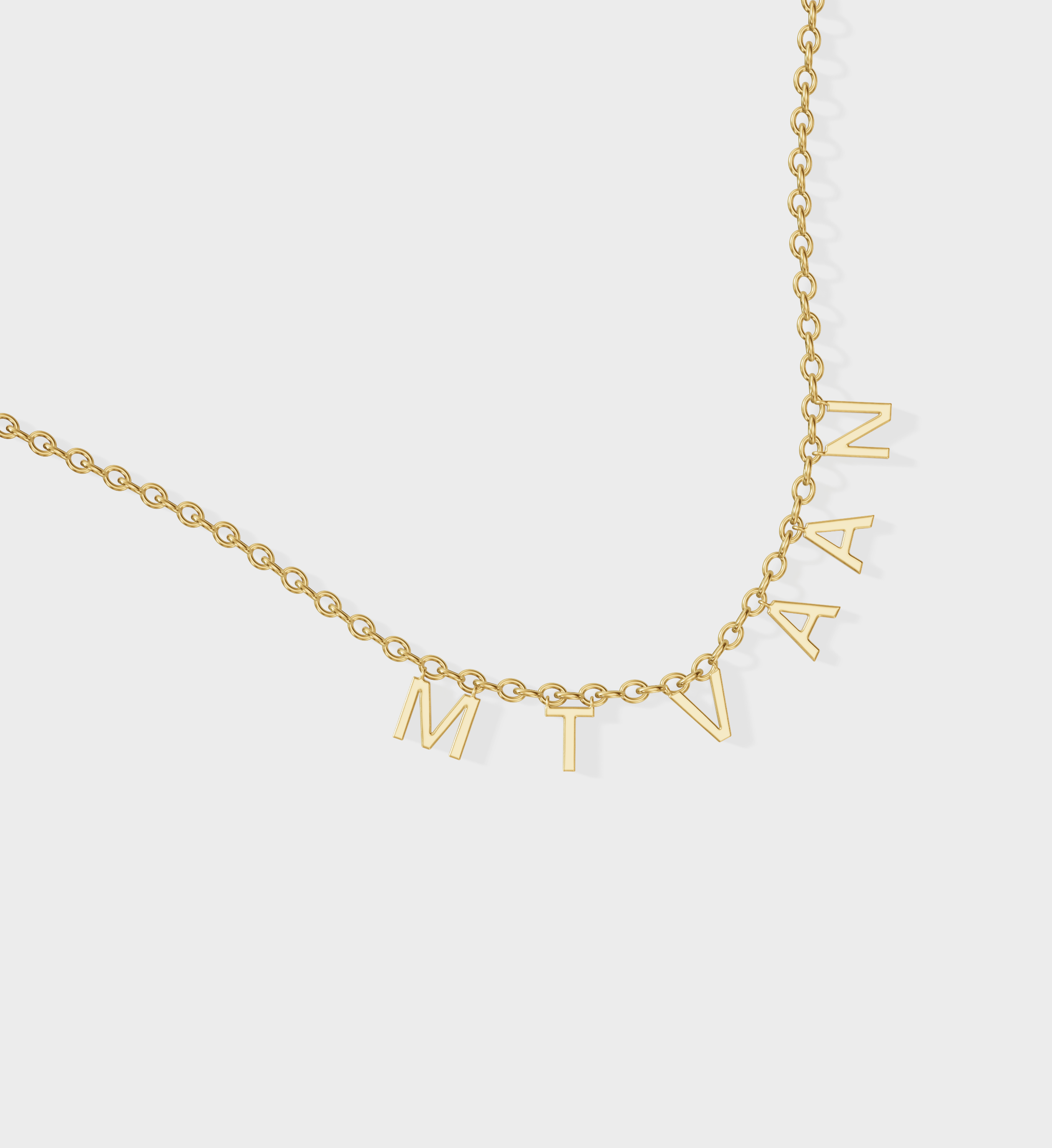 Debasree Banerjee in Customised Name Necklace