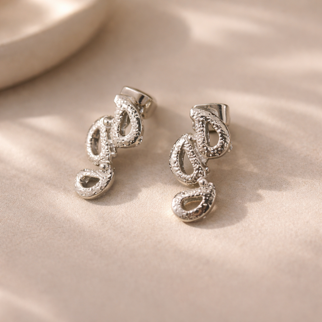 Muse Script Earrings