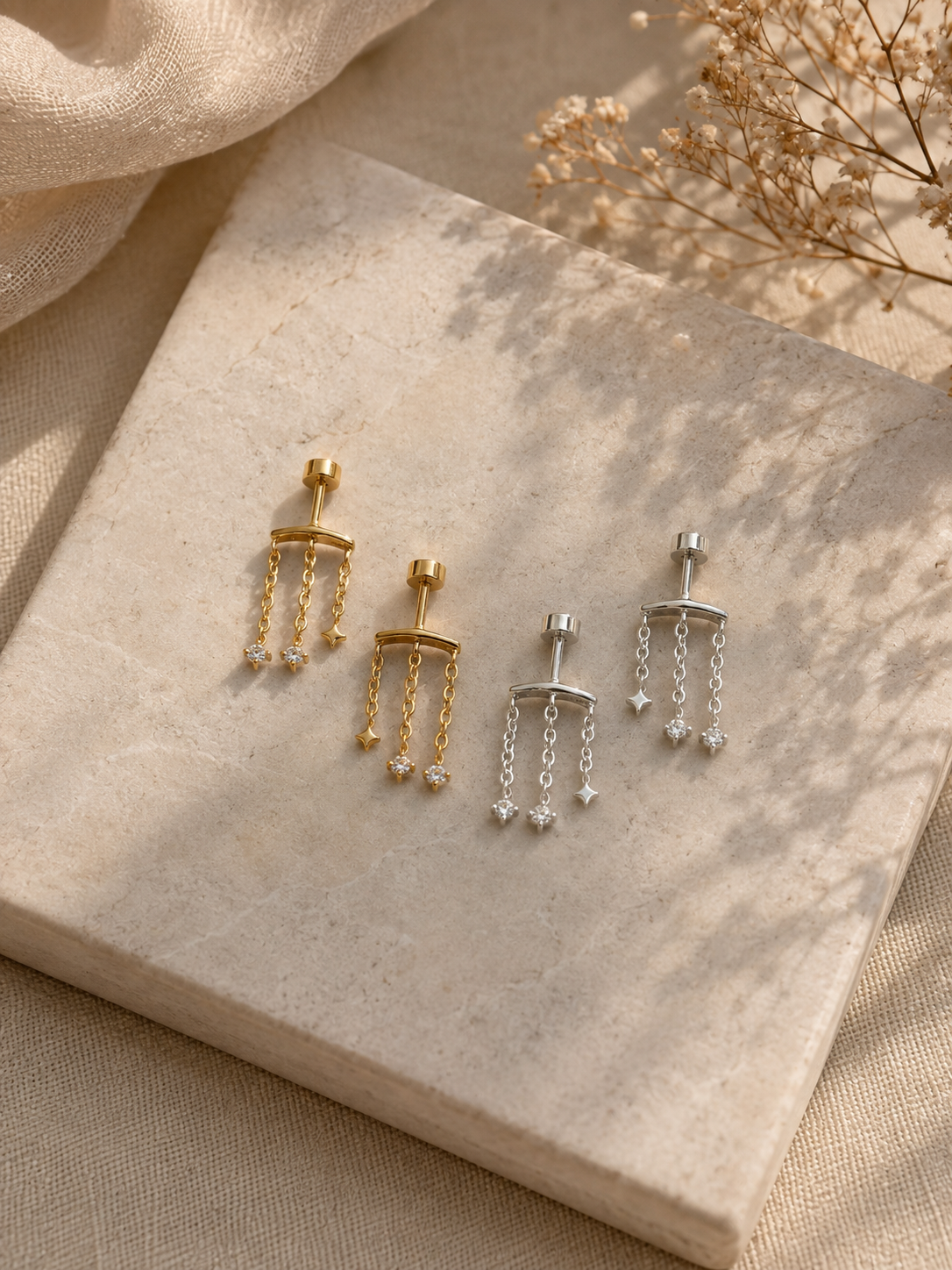 Celestial Hanging Studs