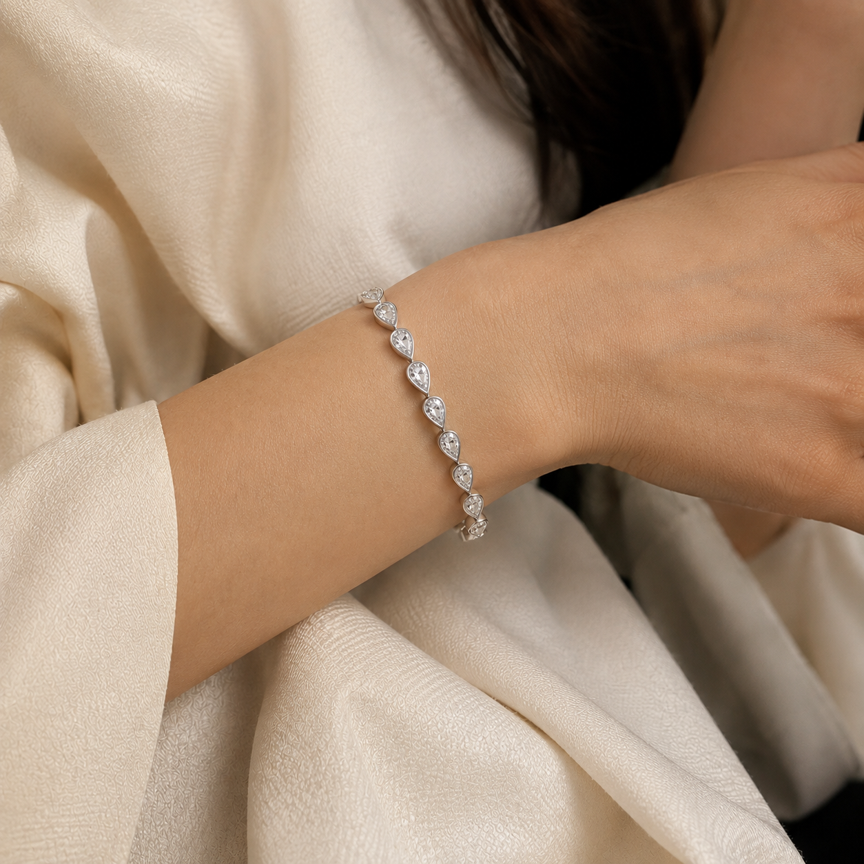 Pear Tennis Bracelet
