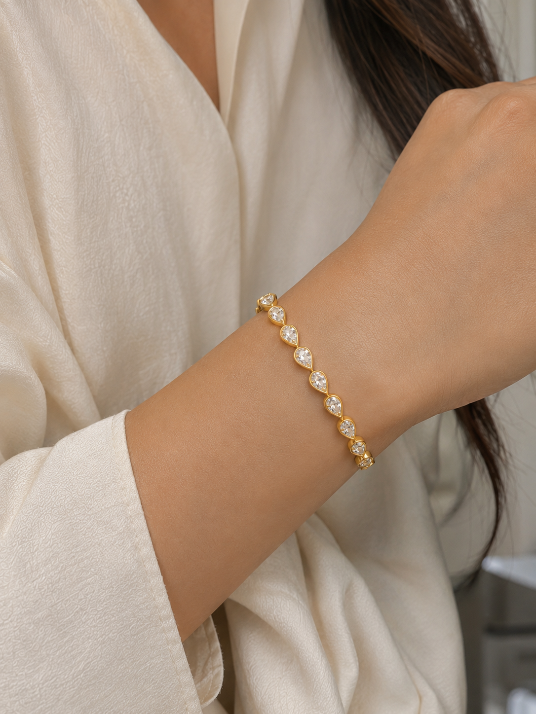 Pear Tennis Bracelet