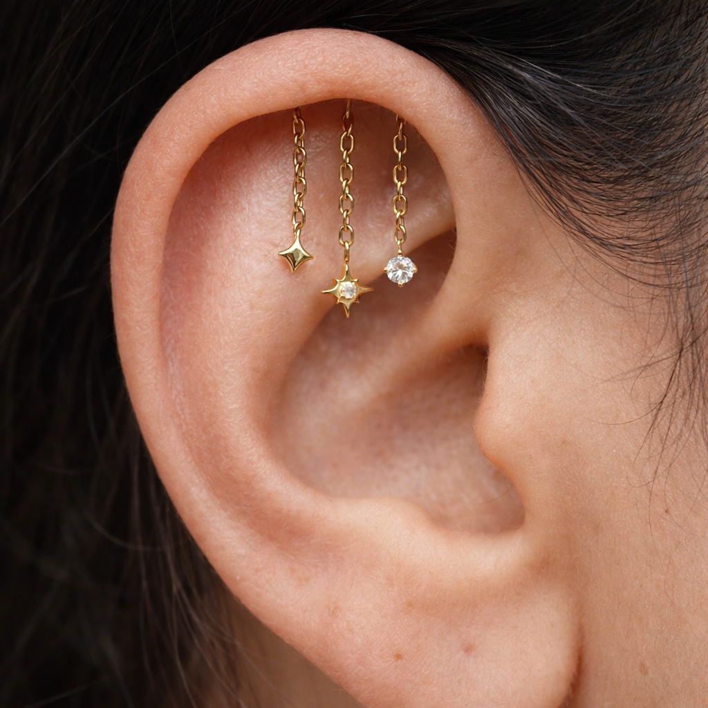 Celestial Hanging Studs