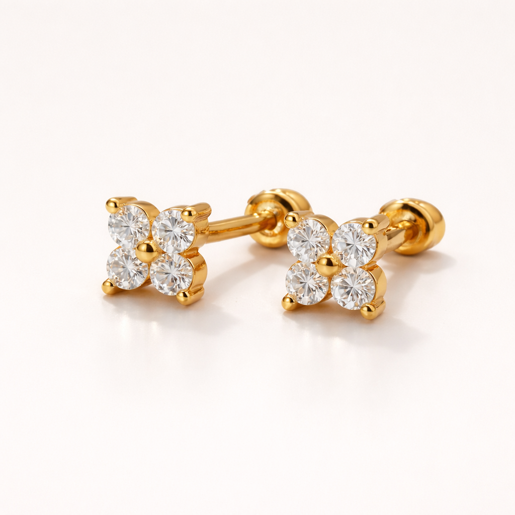 Mini Quad Diamond Studs
