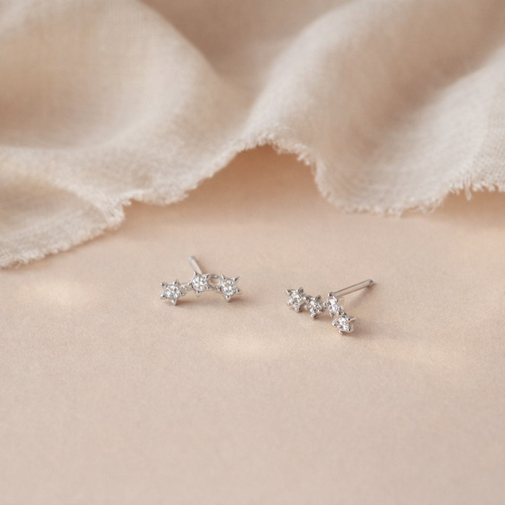 Petite Diamond Curve Studs