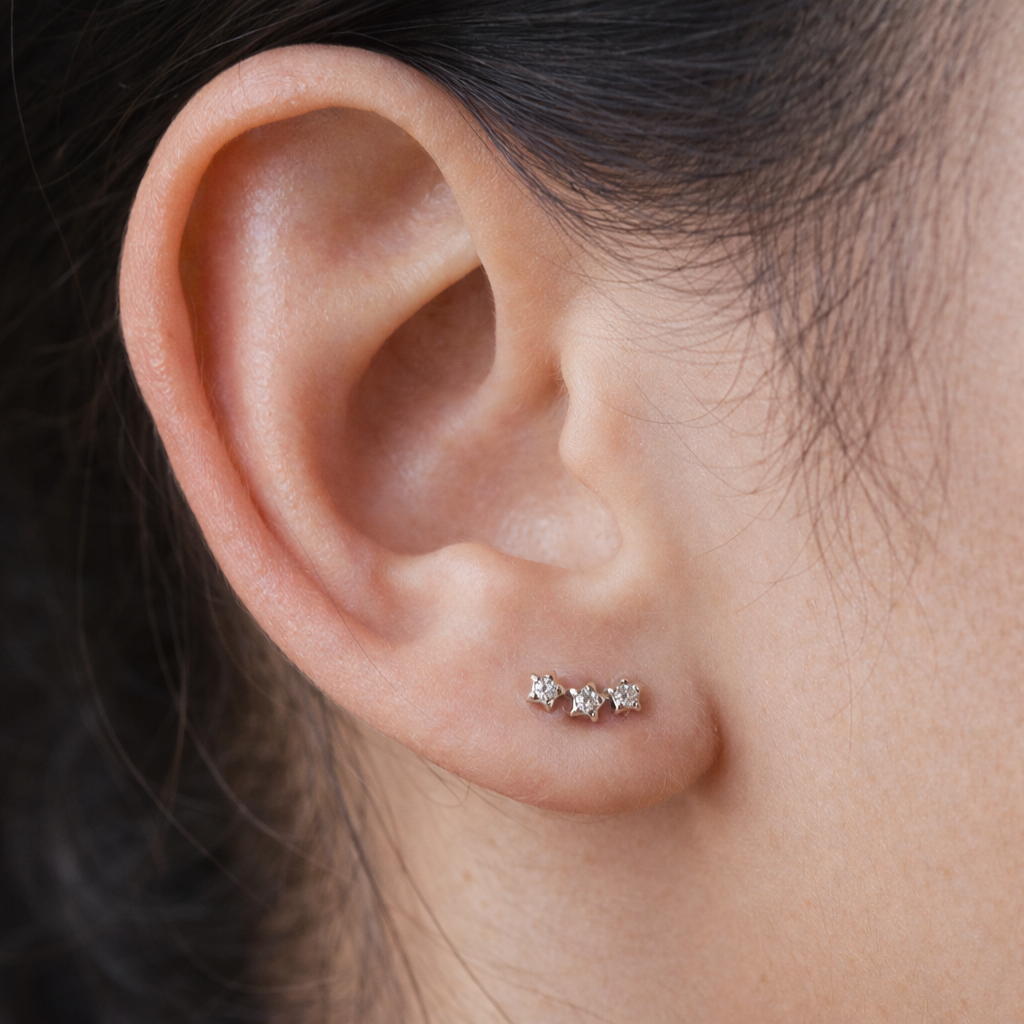 Petite Diamond Curve Studs