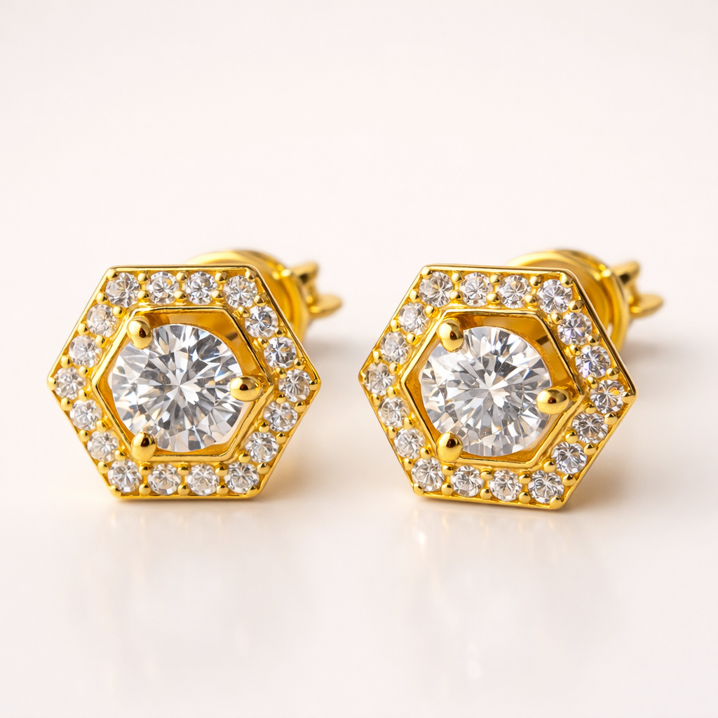 Diamond Octa Studs