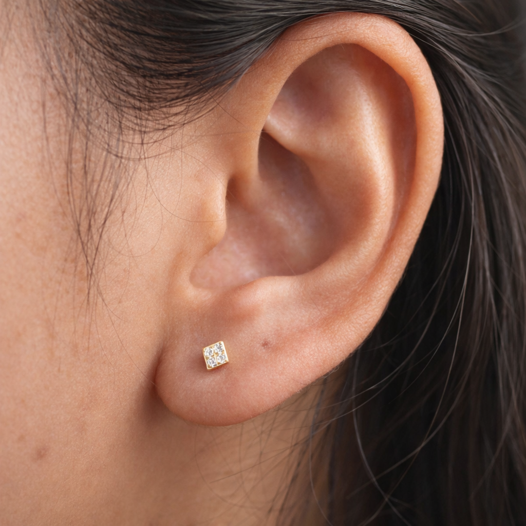 Tiny Kite Diamond Studs