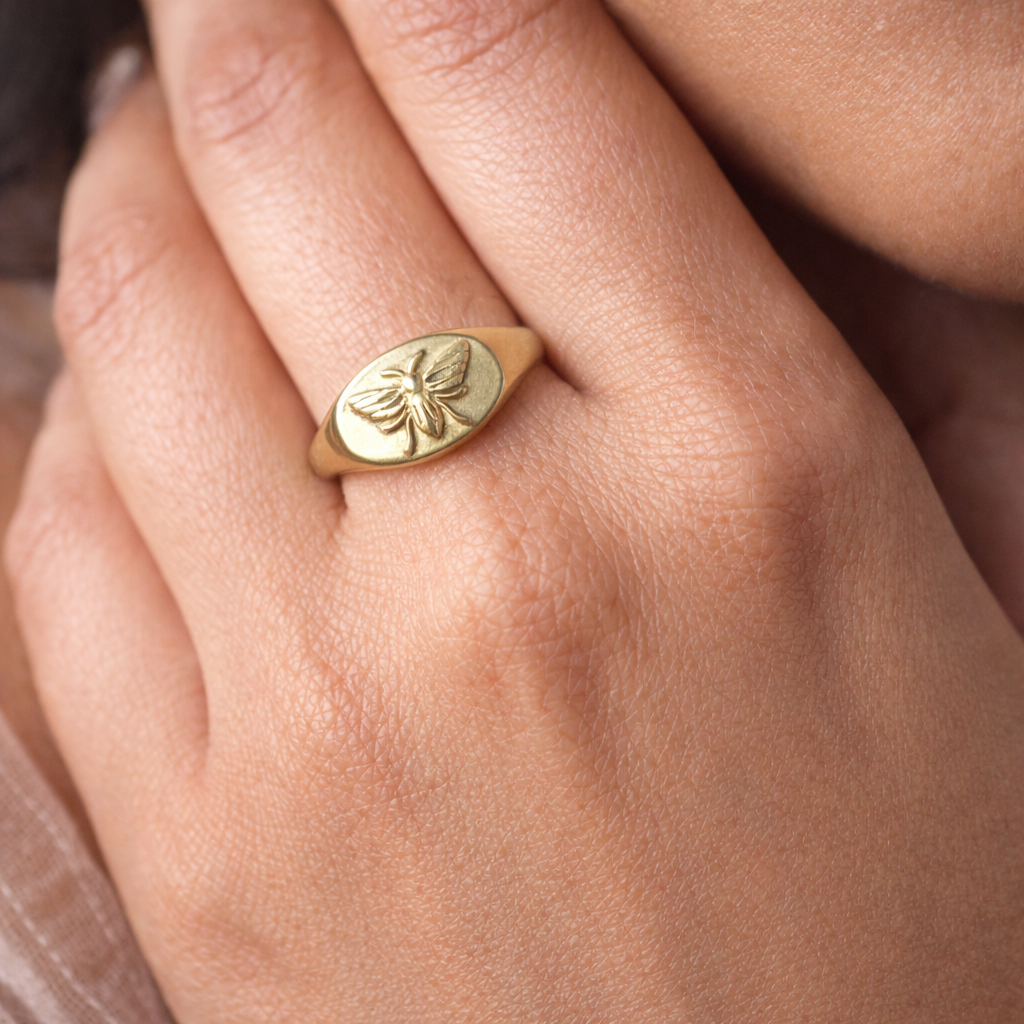 Butterfly Signet Ring