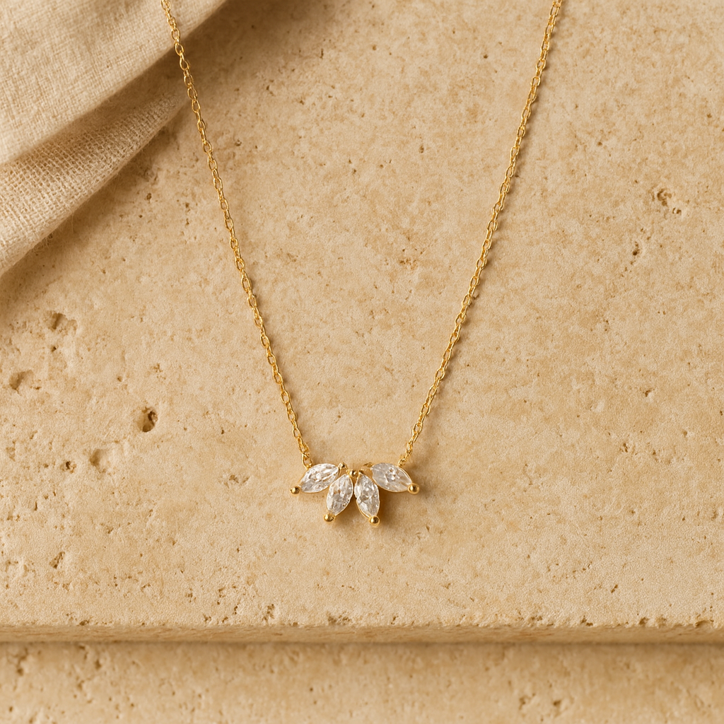 Marquise Quad Diamond Necklace