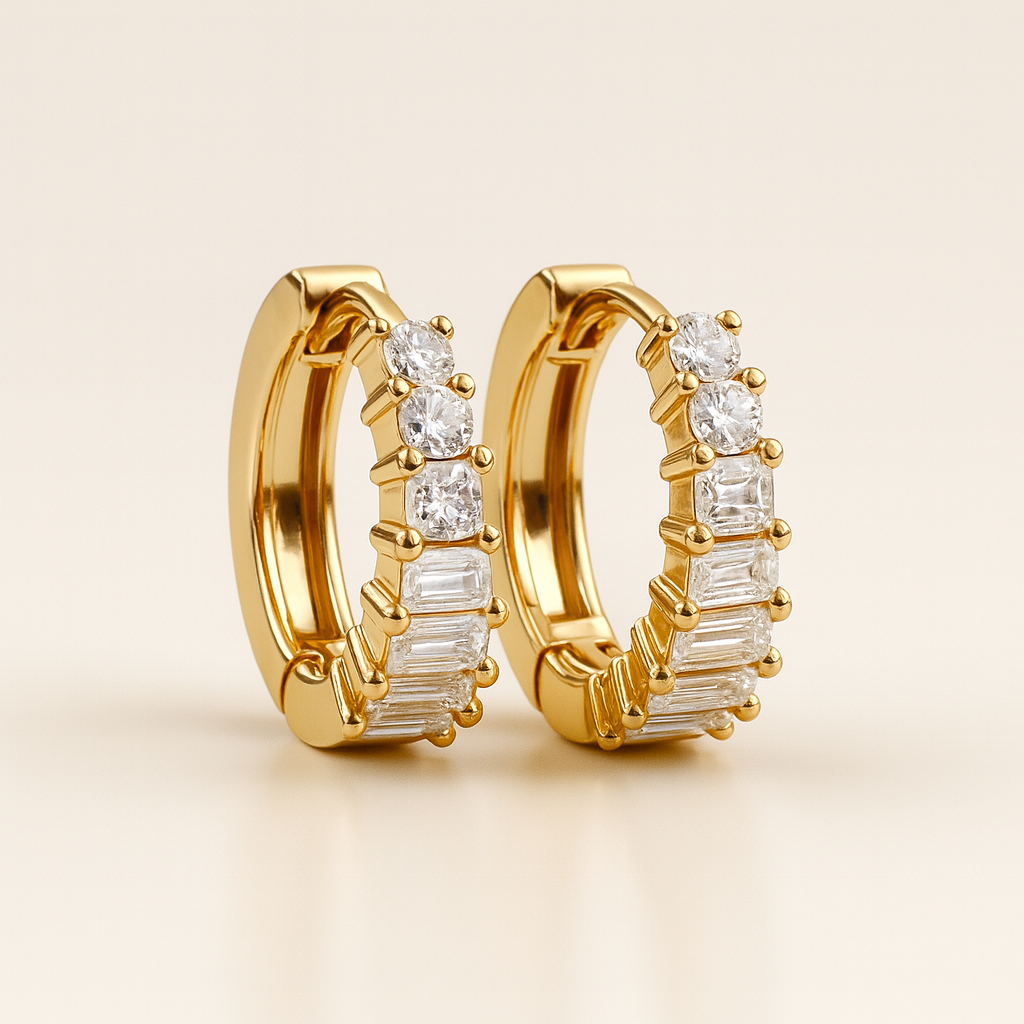 Princess Diamond Huggie