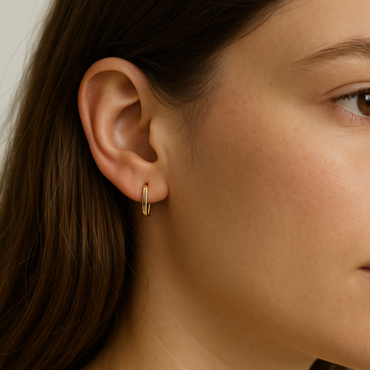 Oval Huggie Earring
