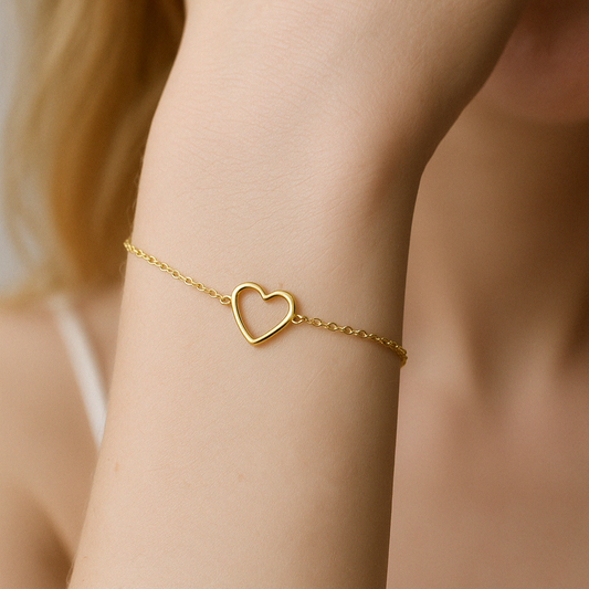 Hollow Heart Bracelet