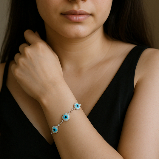 Looped Evil Eye Bracelet