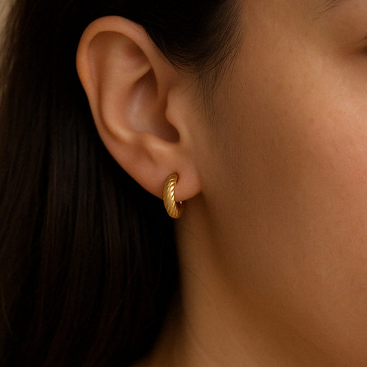Twisted Huggie Earring