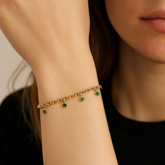Emerald Drop Bracelet
