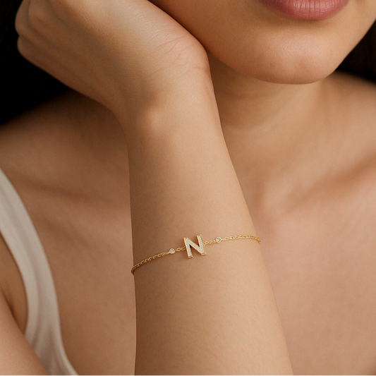 Single Letter Bracelet