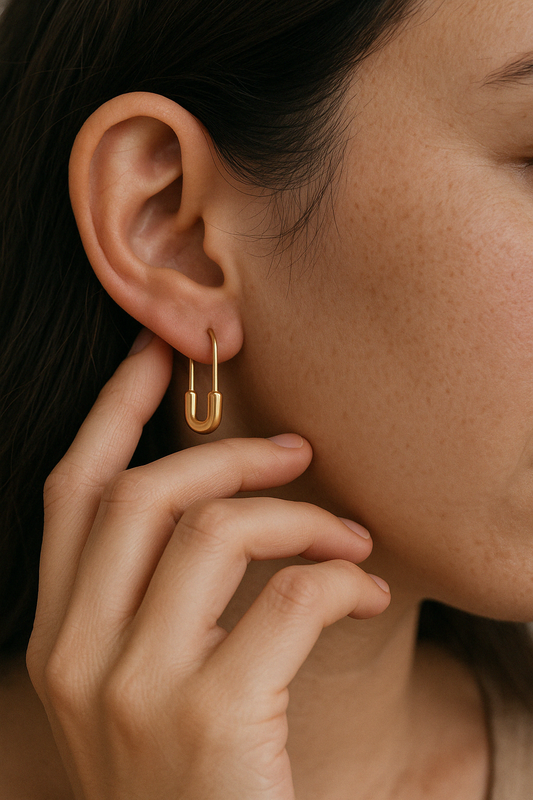 Mini Safety Pin Earrings