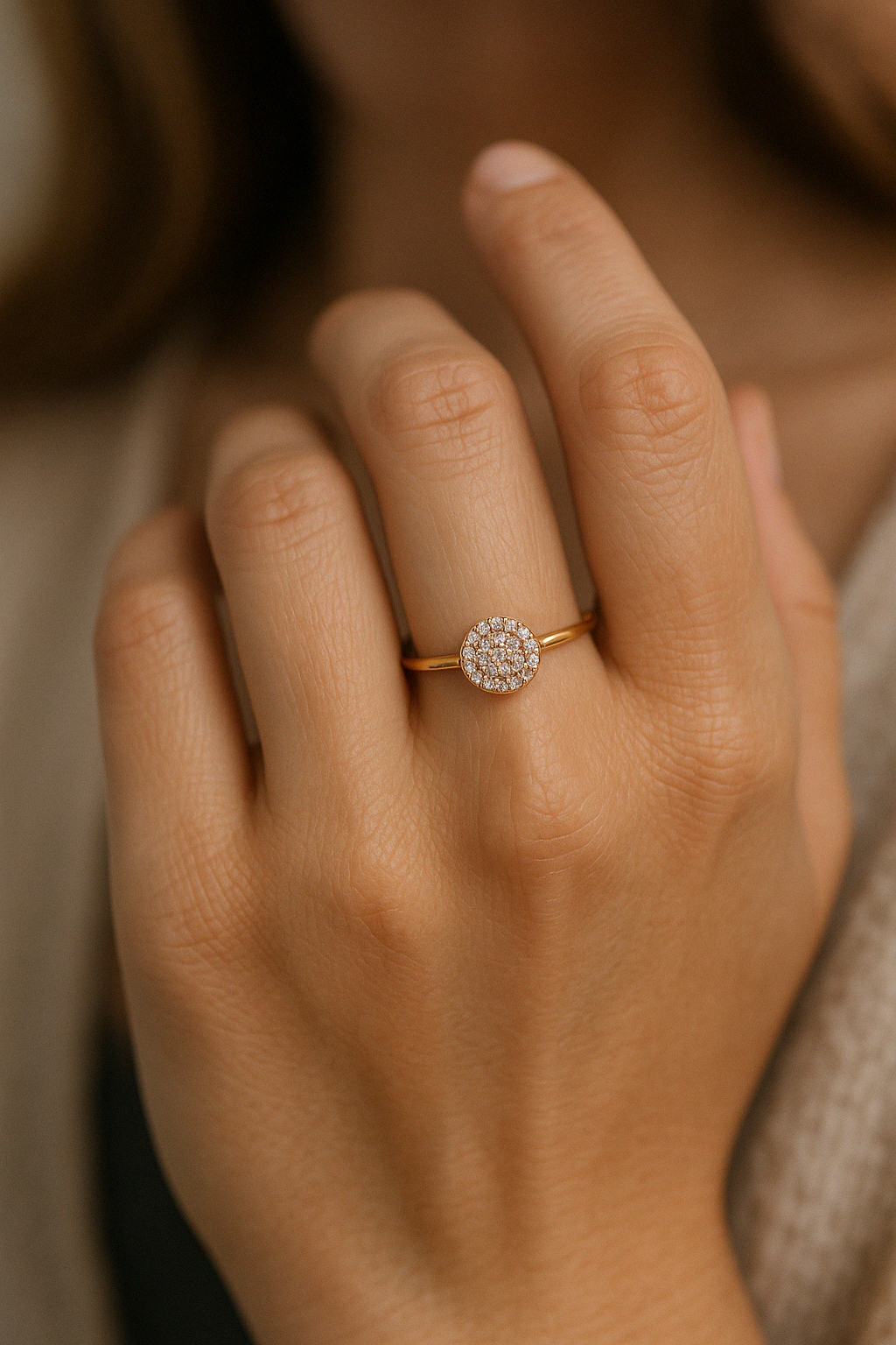Diamond Circle Ring
