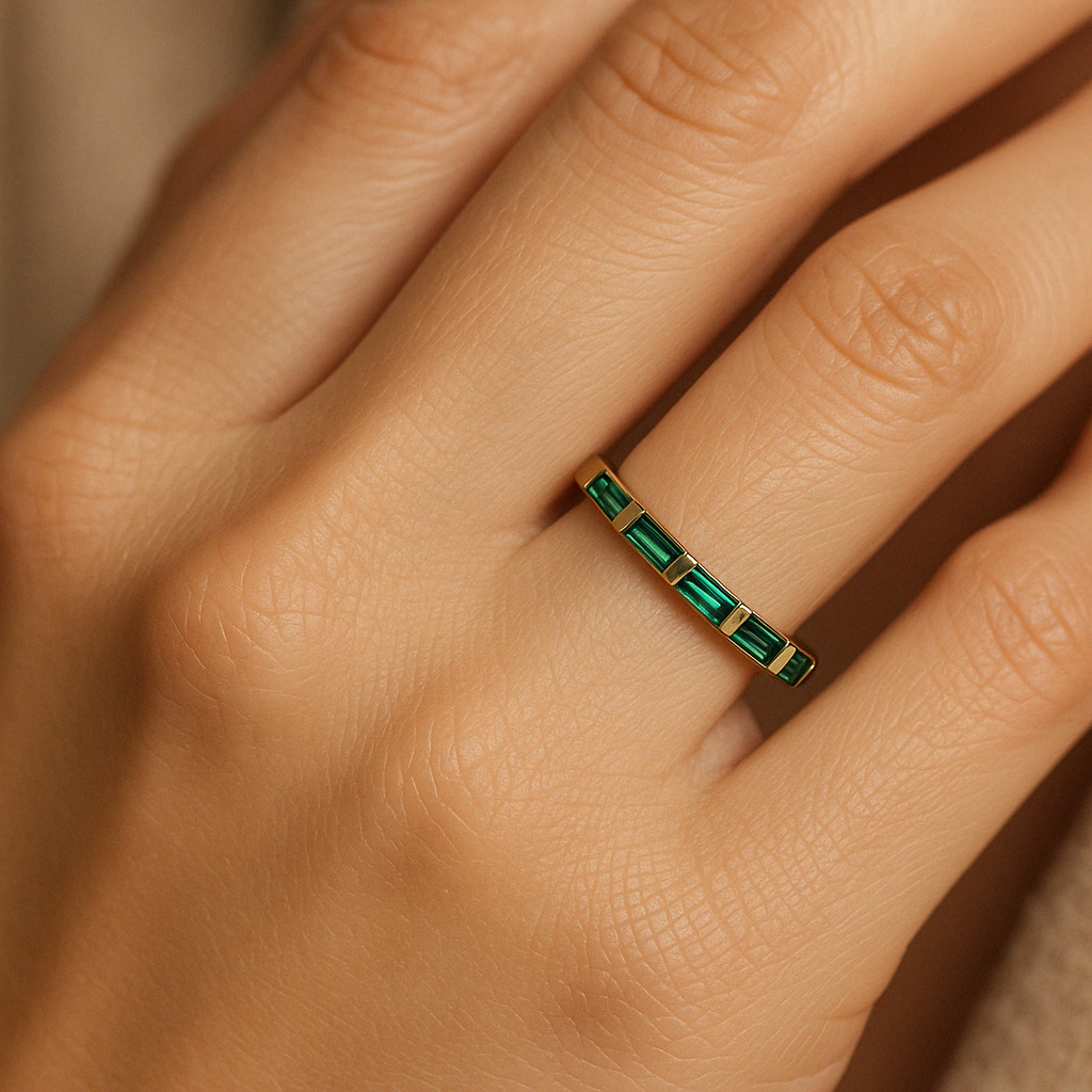 Emerald Baguette Bliss Ring