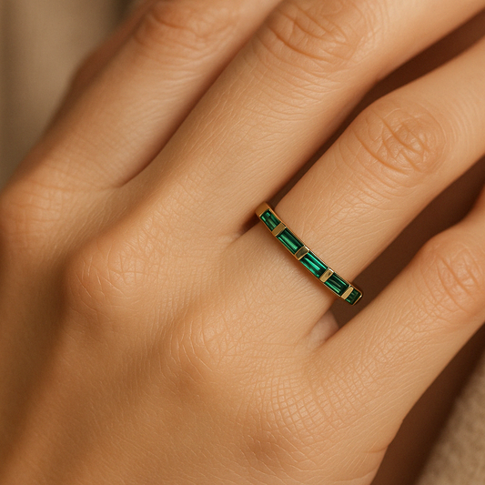 Emerald Baguette Bliss Ring