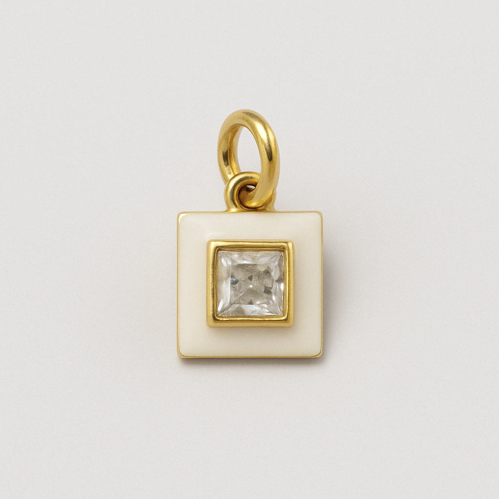 Square Enamel Charm