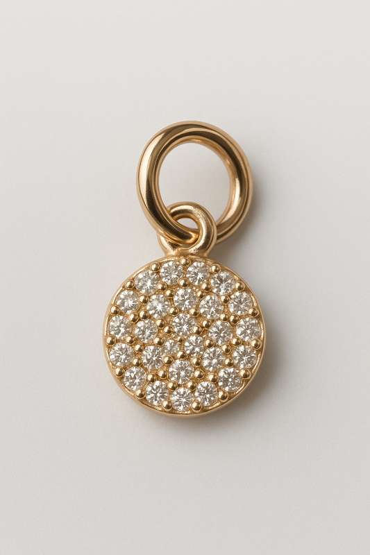 Pave Circle Charm