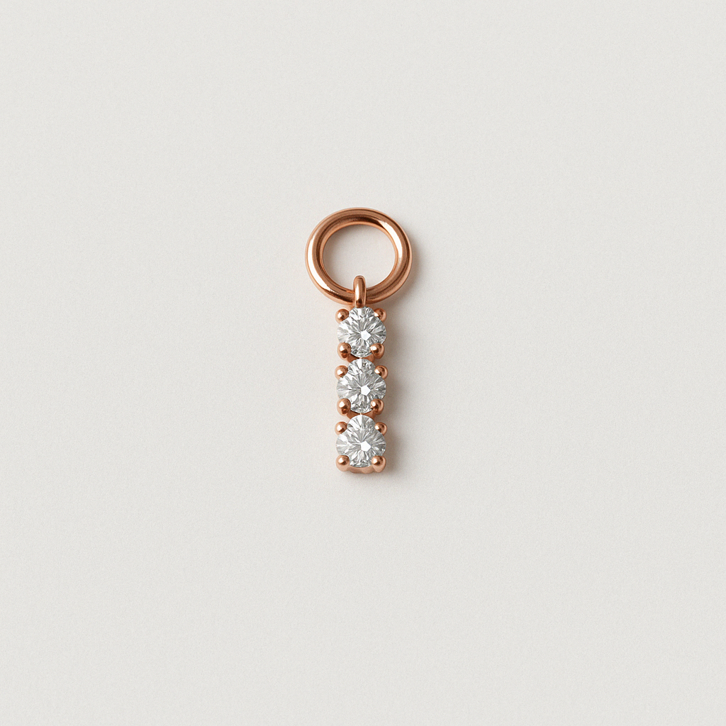 Tri Drop Diamond Charm