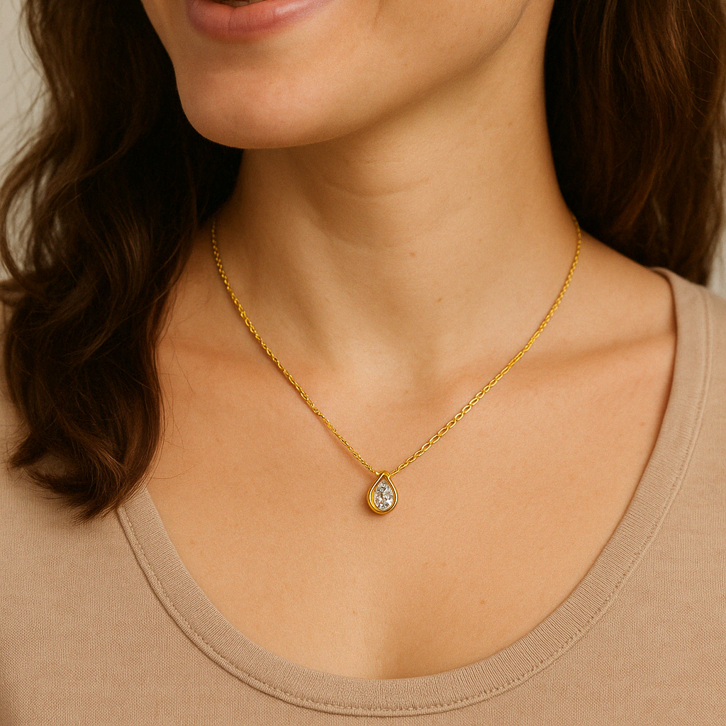 Pear Diamond Necklace