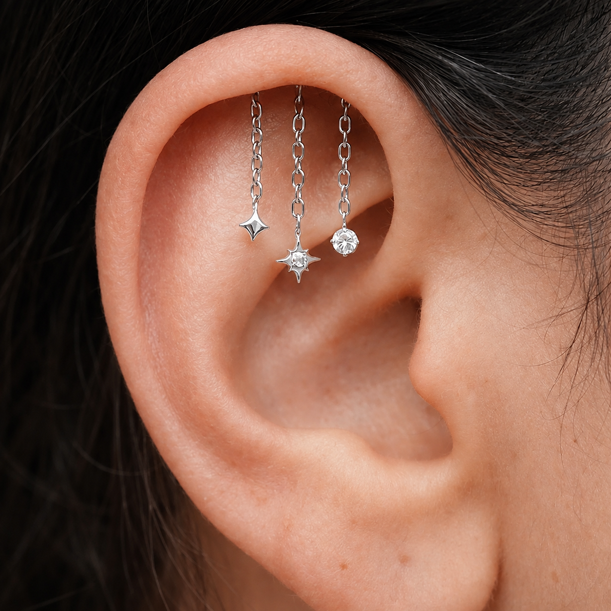 Celestial Hanging Studs