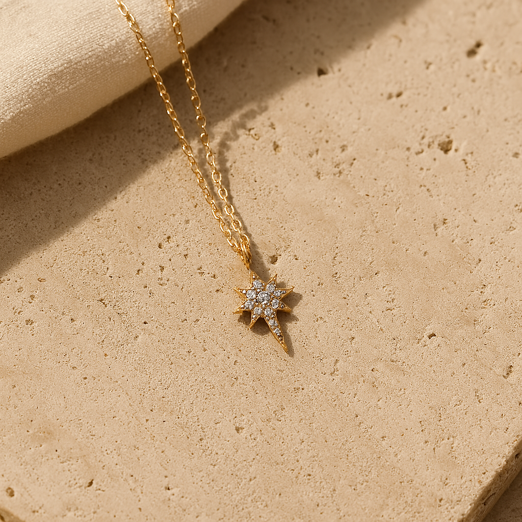 Studded North Star Necklace