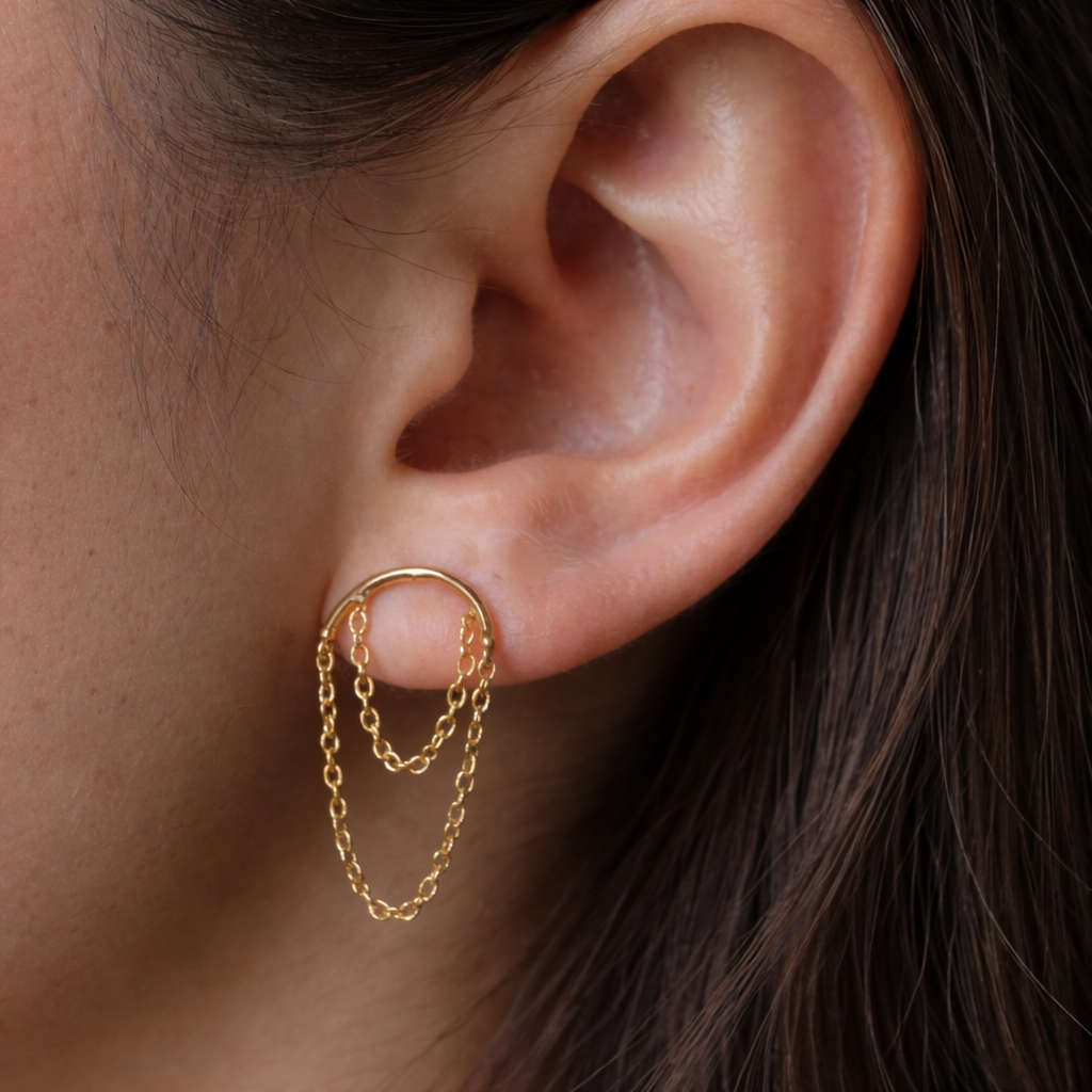 Curved Chain Earrings