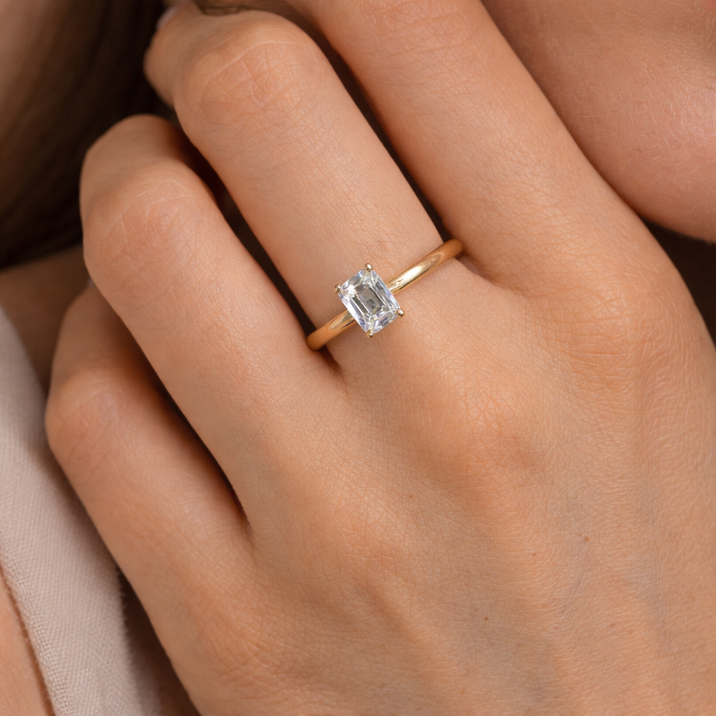 Emerald Cut Diamond Ring