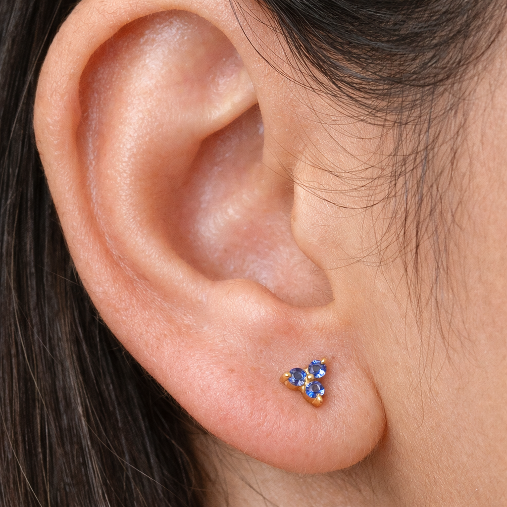 Sapphire Trio Studs