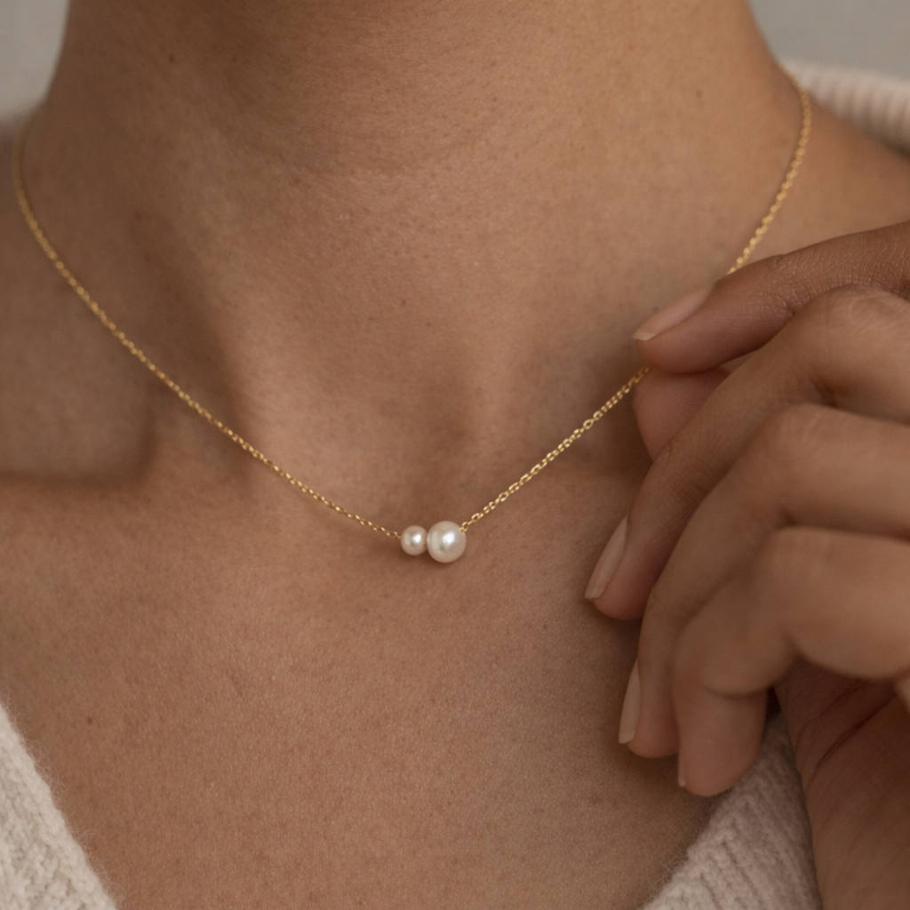 Duo Pearl Necklace