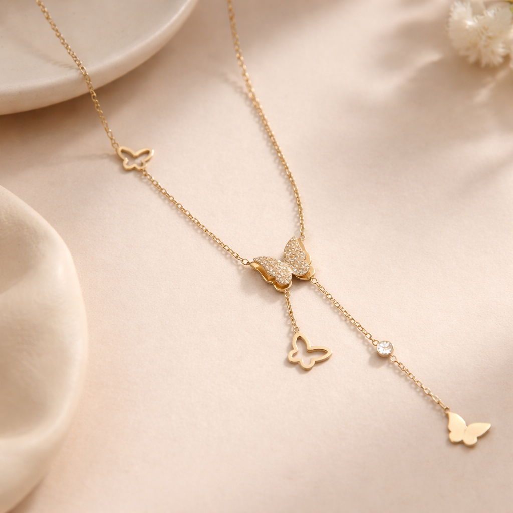 Butterfly Lariat Necklace