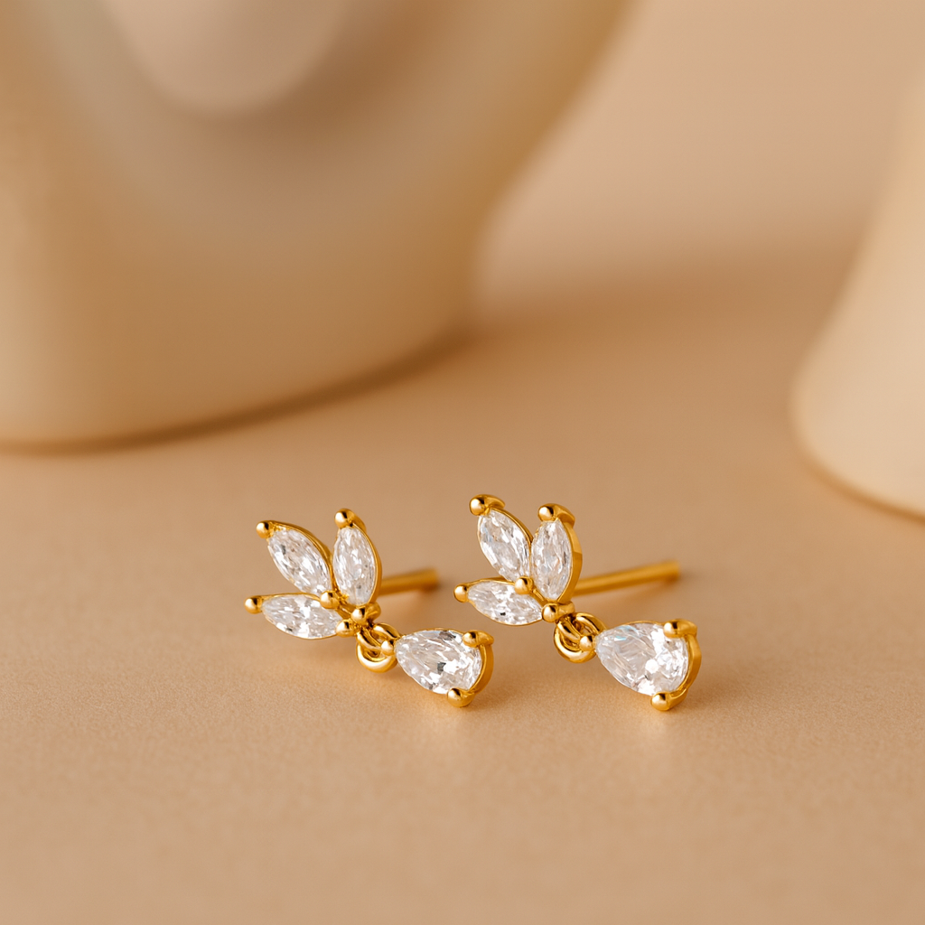 Marquise Pear Drop Studs