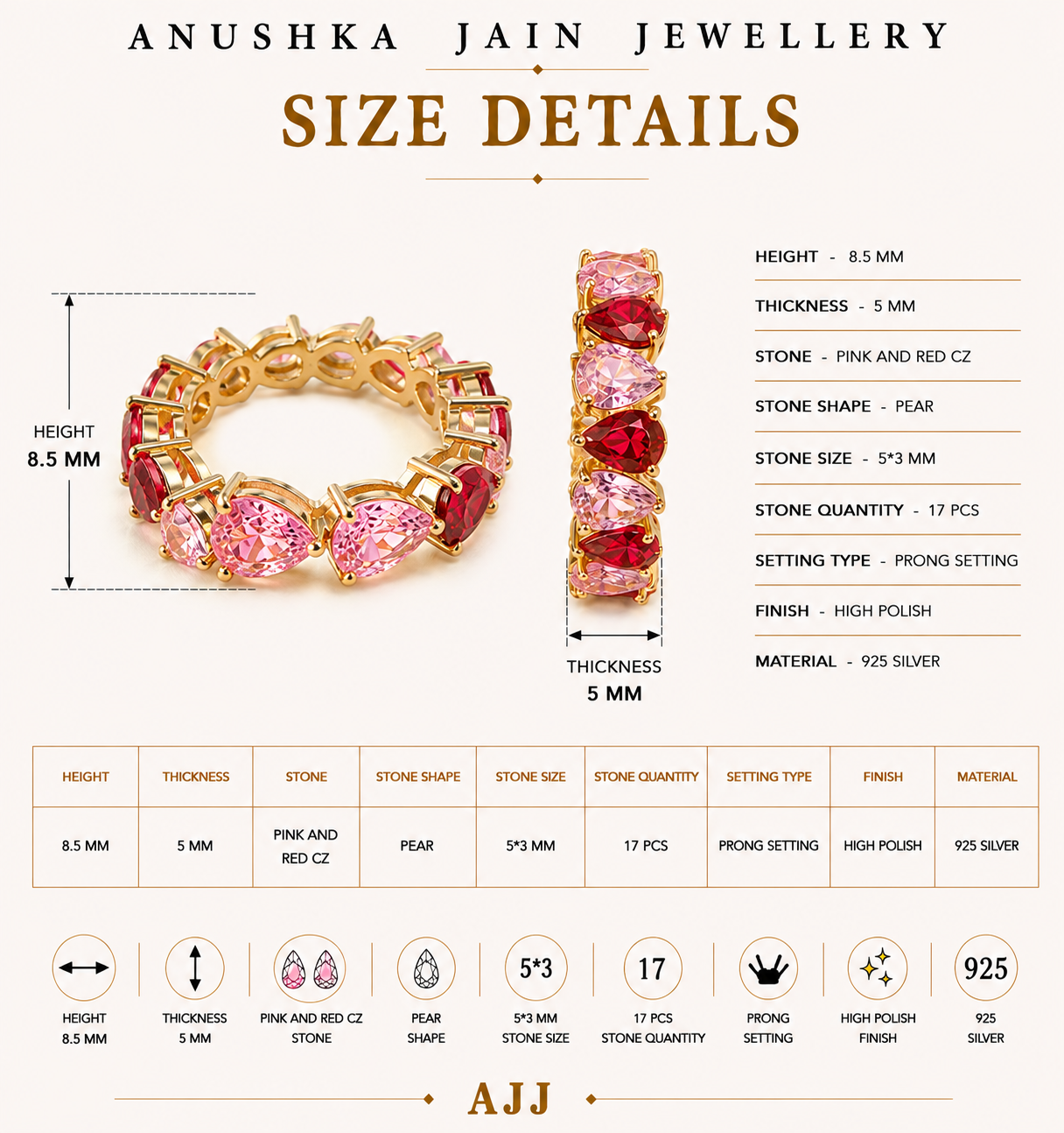 Cherry Blossom Eternity Ring