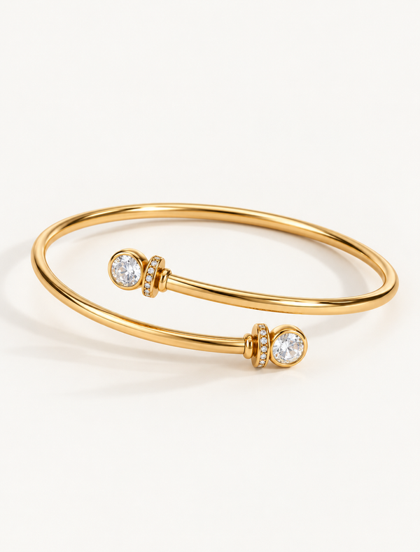 Crossover Diamond Cuff Bracelet