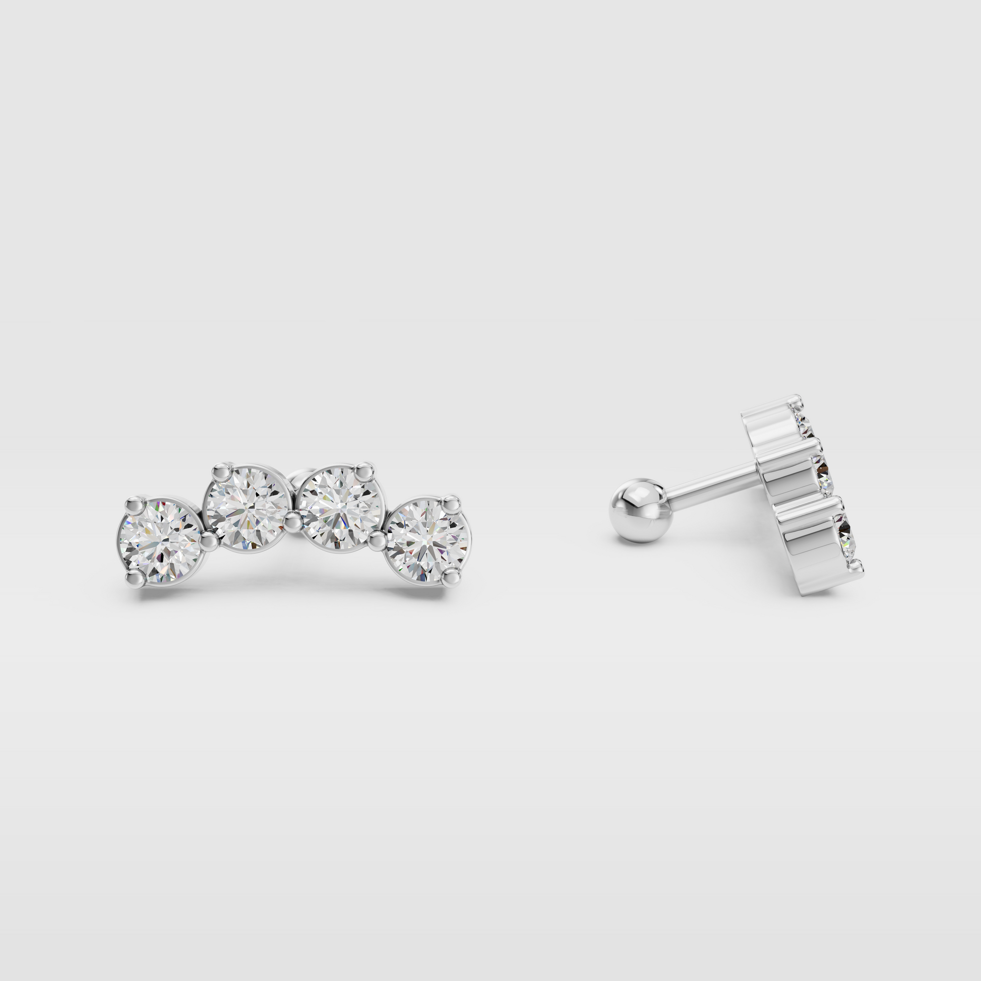 Curved Diamond Studs