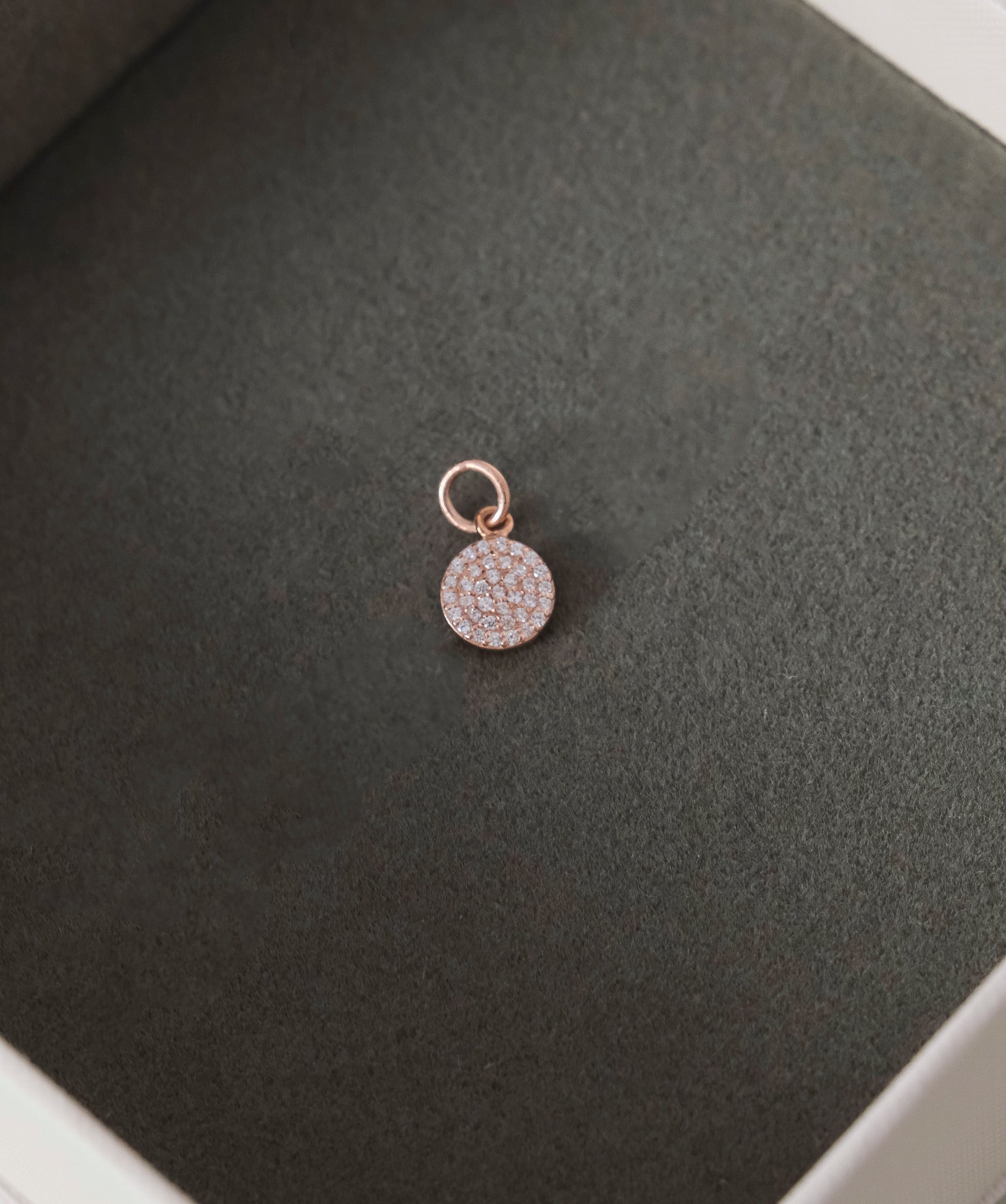 Pave Circle Charm