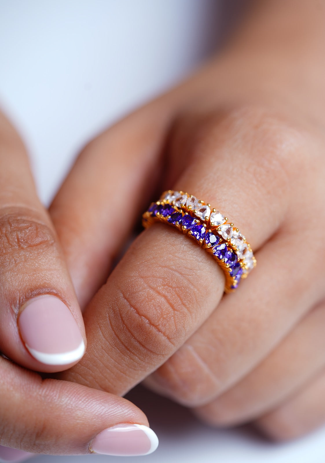 Blushing Heart Eternity Ring