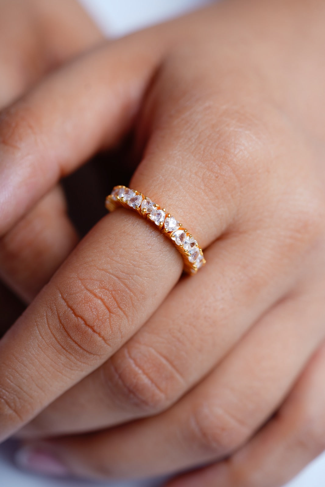 Blushing Heart Eternity Ring