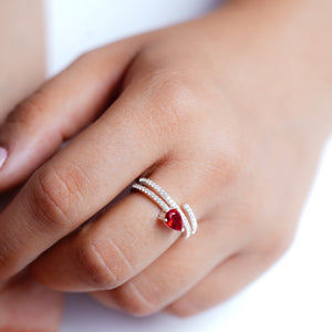 Scarlet Spiral Ring