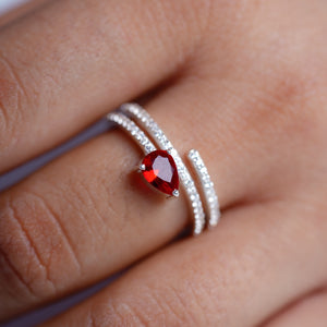 Scarlet Spiral Ring