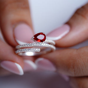 Scarlet Spiral Ring