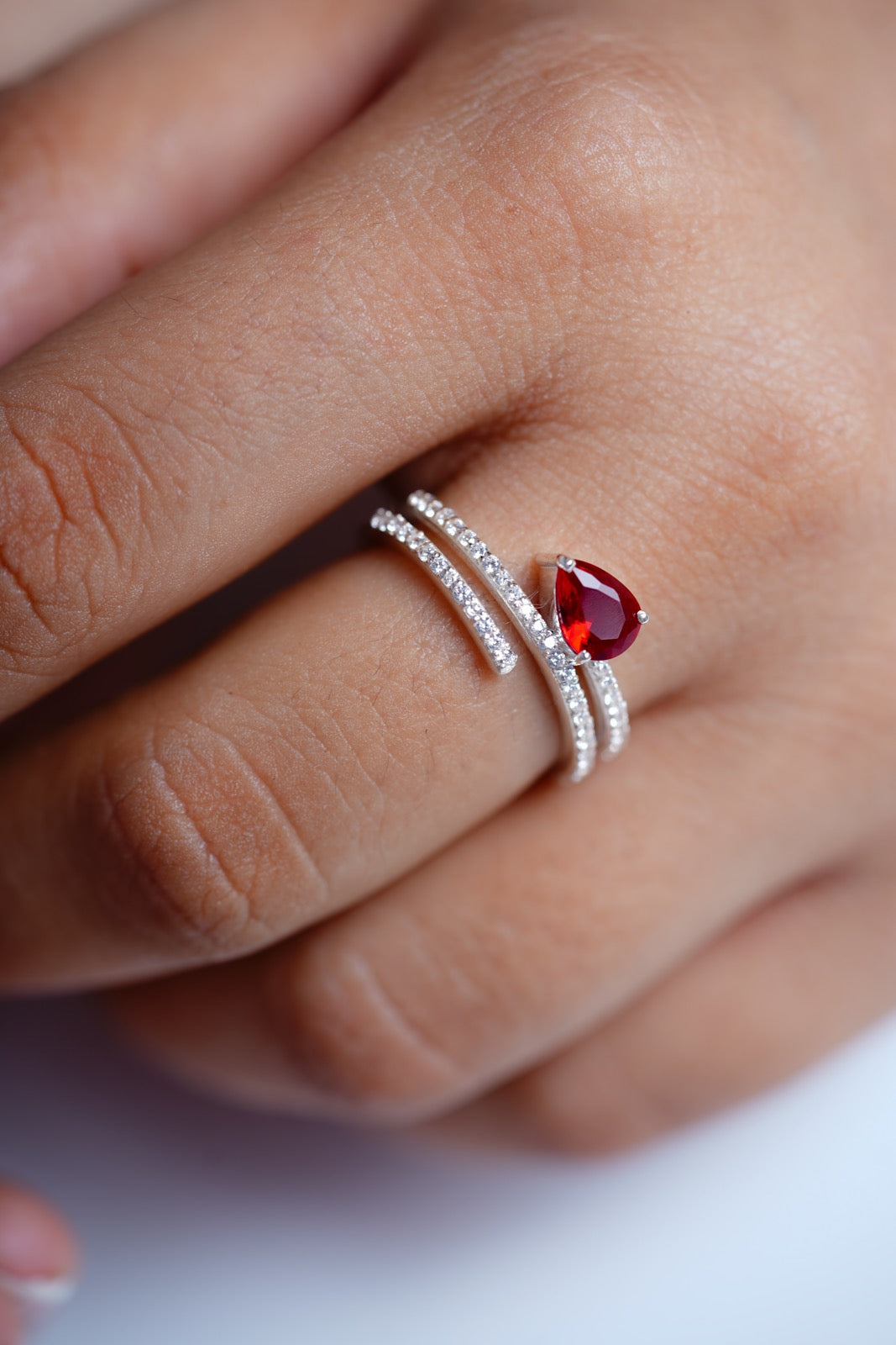 Scarlet Spiral Ring