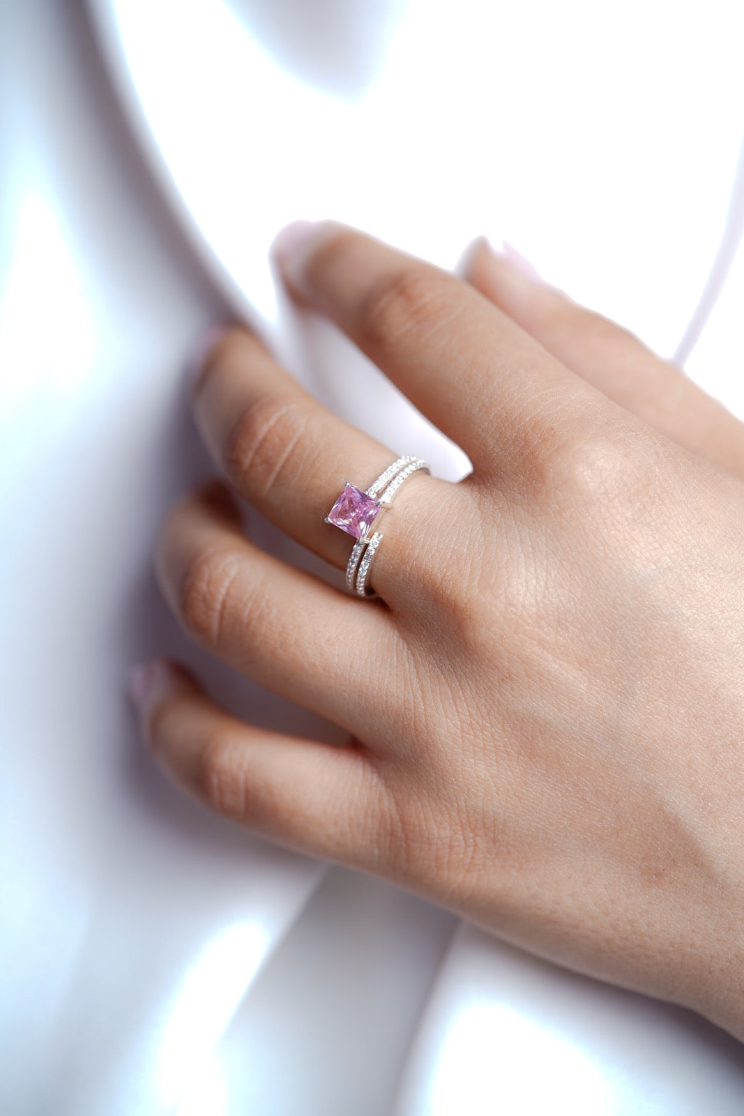 Blush Spiral Ring