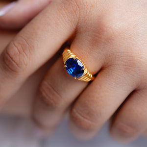 Blue Bold Ring