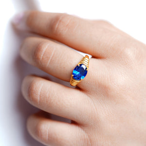 Blue Bold Ring